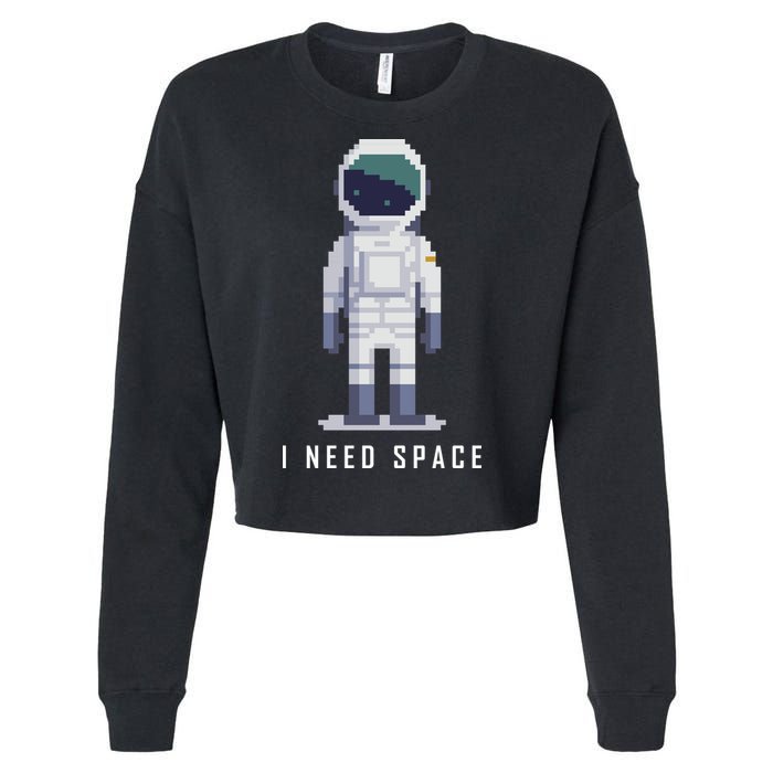 I Need Space Cropped Pullover Crew