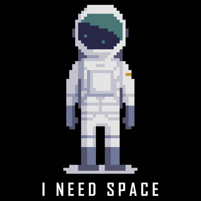 I Need Space Cropped Pullover Crew