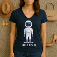 I Need Space Women's V-Neck T-Shirt