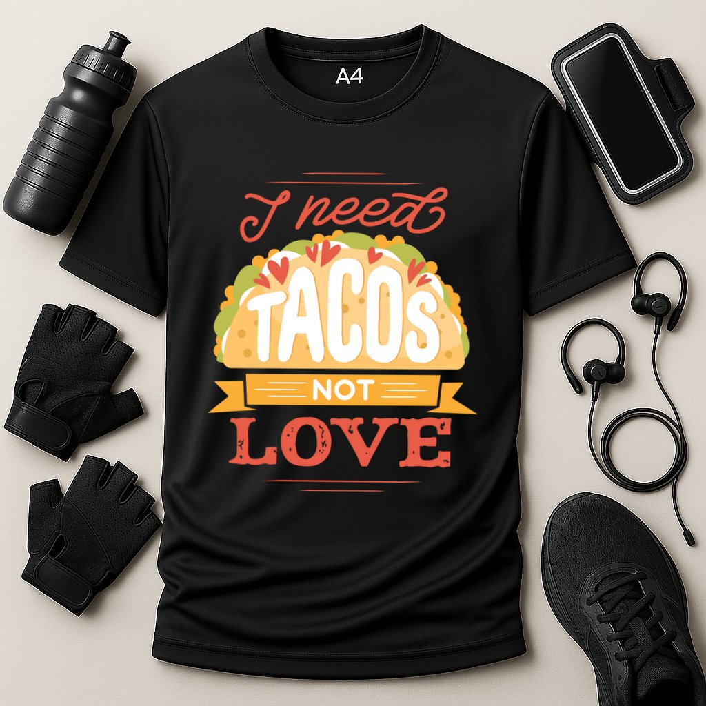 I Need Tacos Not love Performance Shirt
