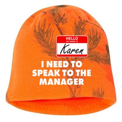 I Need To Speak To The Manager Karen Costume Kati - Camo Knit Beanie