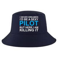 I Never Dreamed I'd Be A Sexy Pilot Cool Comfort Performance Bucket Hat