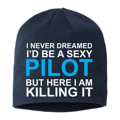 I Never Dreamed I'd Be A Sexy Pilot Sustainable Beanie