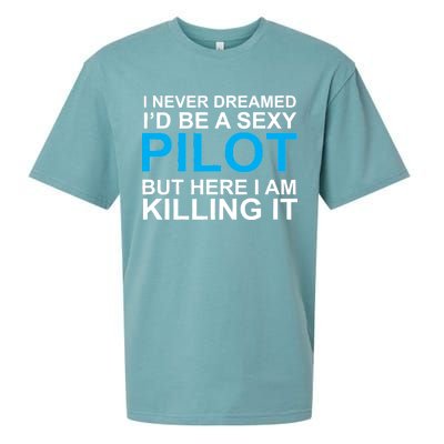 I Never Dreamed I'd Be A Sexy Pilot Sueded Cloud Jersey T-Shirt