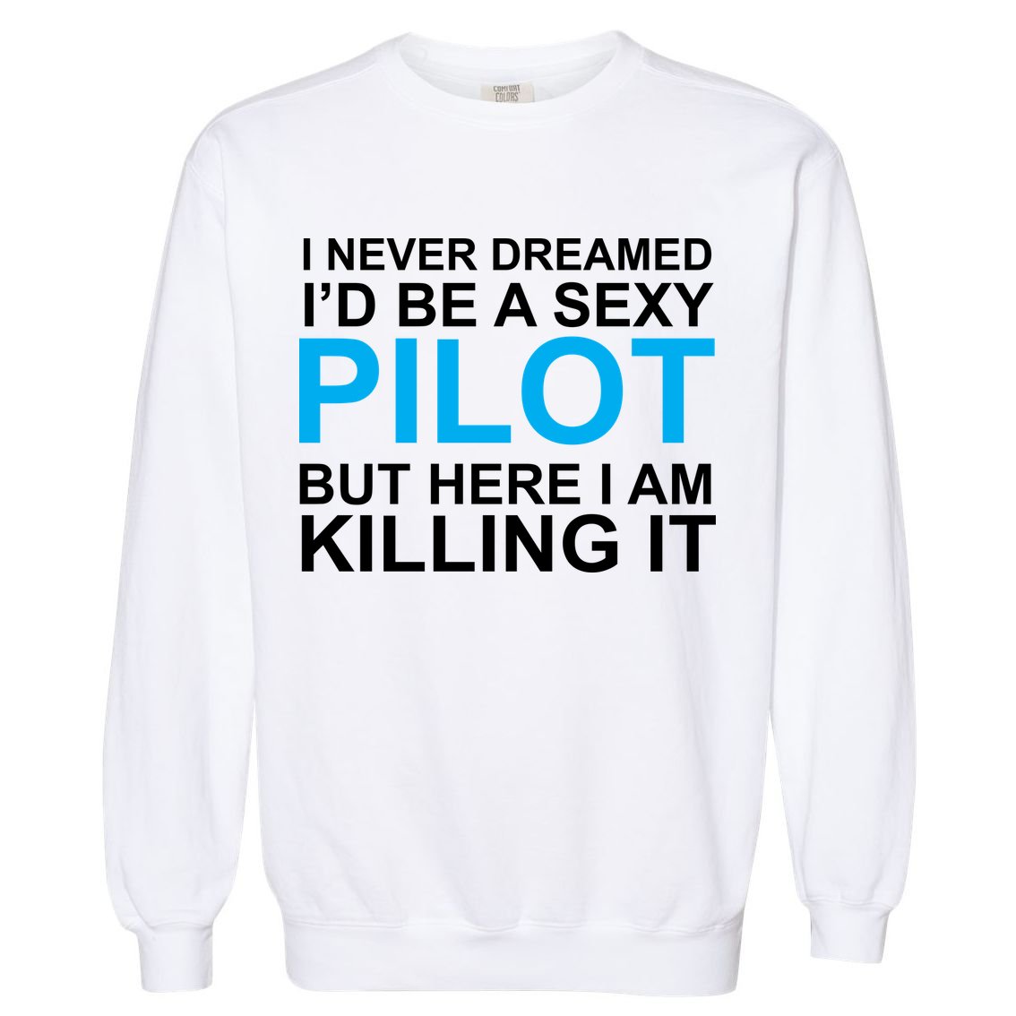 I Never Dreamed I'd Be A Sexy Pilot Garment-Dyed Sweatshirt