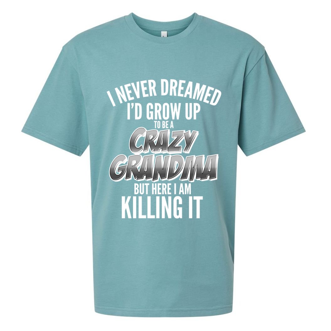I Never Dreamed I'd Grow Up to be a Crazy Grandma Sueded Cloud Jersey T-Shirt