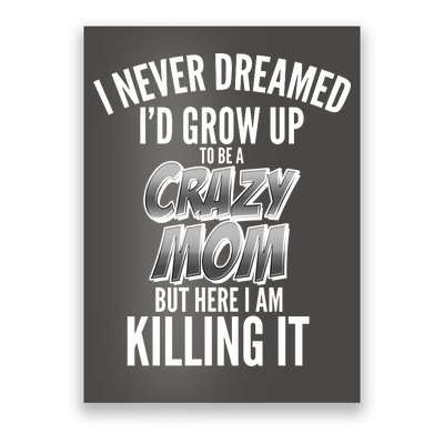 I Never Dreamed I'd Grow Up to be a Crazy Mom Poster