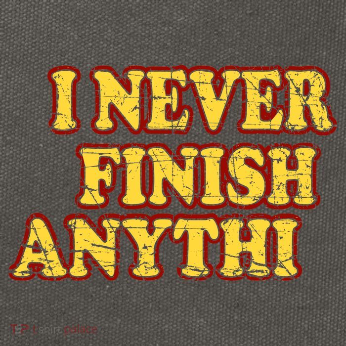 I Never FInish Anythi Cotton Canvas Backpack