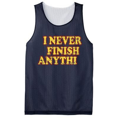 I Never FInish Anythi Mesh Reversible Basketball Jersey Tank