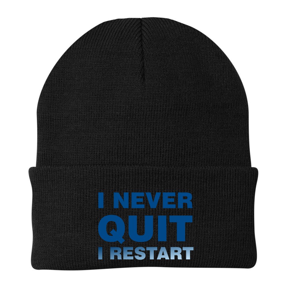 I Never Quit I Restart Gamer Beanie