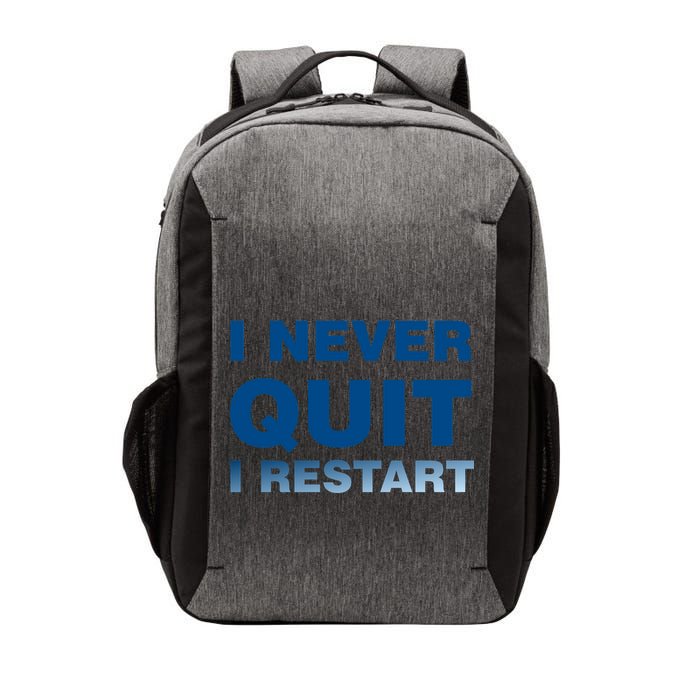 I Never Quit I Restart Gamer Vector Backpack