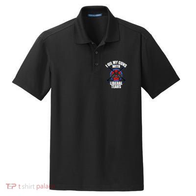 I Oil My Guns With Liberal tears Dry Zone Grid Polo