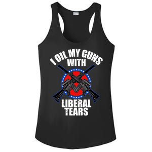 I Oil My Guns With Liberal tears Ladies PosiCharge Competitor Racerback Tank