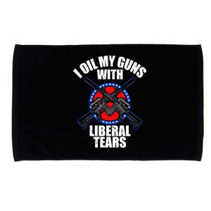 I Oil My Guns With Liberal tears Microfiber Hand Towel