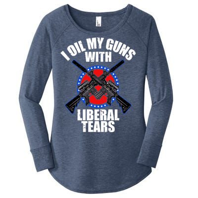 I Oil My Guns With Liberal tears Women's Perfect Tri Tunic Long Sleeve Shirt