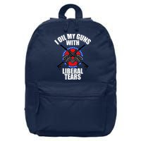 I Oil My Guns With Liberal tears 16 in Basic Backpack