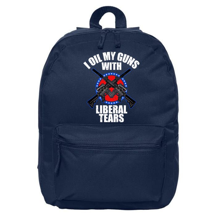 I Oil My Guns With Liberal tears 16 in Basic Backpack