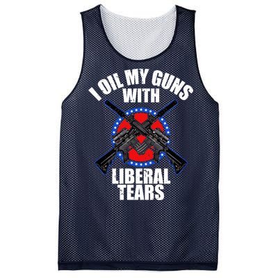 I Oil My Guns With Liberal tears Mesh Reversible Basketball Jersey Tank