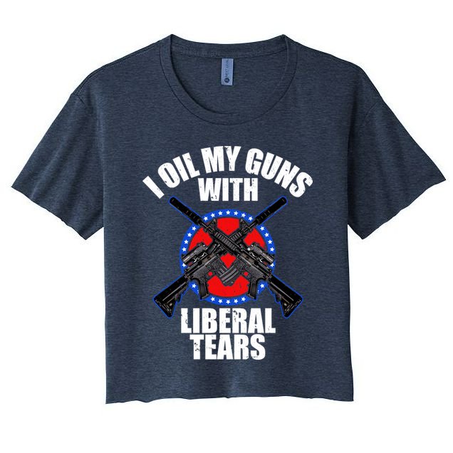 I Oil My Guns With Liberal tears Crop Top