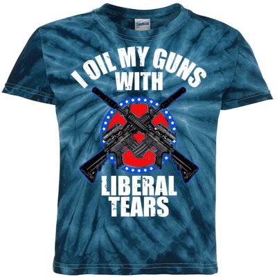 I Oil My Guns With Liberal tears Kids Tie-Dye T-Shirt