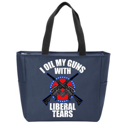 I Oil My Guns With Liberal tears Zip Tote Bag