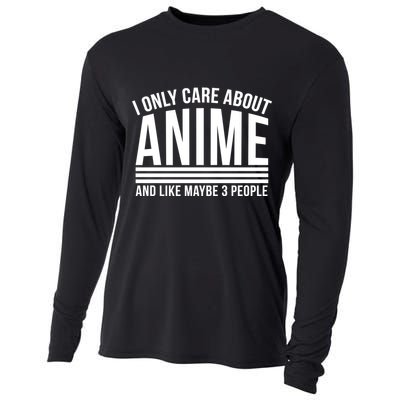I Only Care About Anime And Like Maybe 3 People Cooling Performance Long Sleeve Crew
