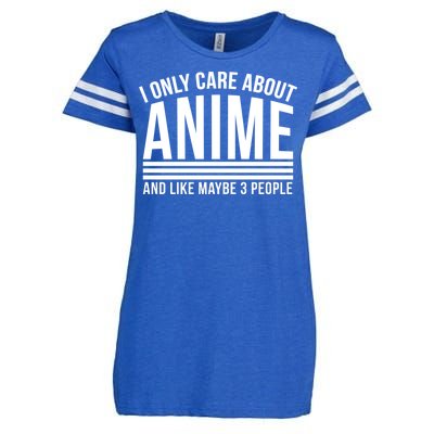 I Only Care About Anime And Like Maybe 3 People Enza Ladies Jersey Football T-Shirt