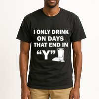 I only Drink On Days That End in Y Tall T-Shirt