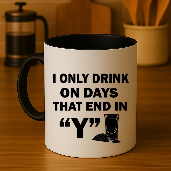 I only Drink On Days That End in Y Mug
