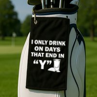 I only Drink On Days That End in Y Golf Towel