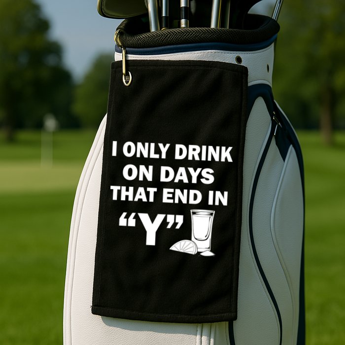 I only Drink On Days That End in Y Golf Towel
