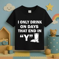 I only Drink On Days That End in Y Toddler T-Shirt