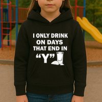 I only Drink On Days That End in Y Kids Hoodie