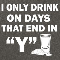 I only Drink On Days That End in Y Cotton Canvas Backpack