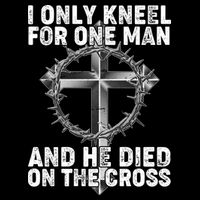 I Only Kneel For One Man And He Died On The Cross 7-Panel Snapback Hat