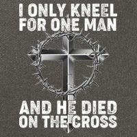 I Only Kneel For One Man And He Died On The Cross Cotton Canvas Backpack