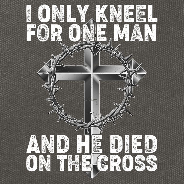 I Only Kneel For One Man And He Died On The Cross Cotton Canvas Backpack