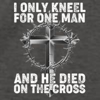 I Only Kneel For One Man And He Died On The Cross Vector Backpack