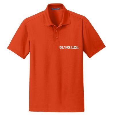 I Only Look Illegal Dry Zone Grid Polo