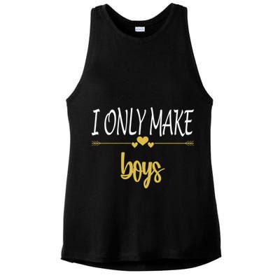 I Only Make Boys Ladies PosiCharge Tri-Blend Wicking Tank