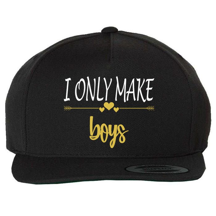 I Only Make Boys Wool Snapback Cap