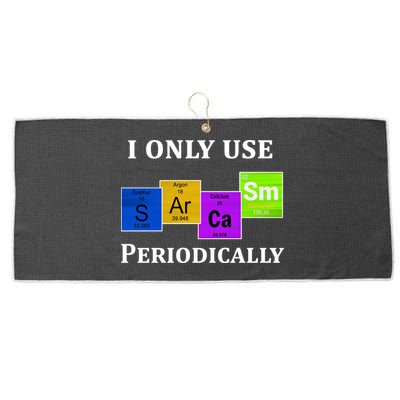 I Only Use Sarcasm Periodically Funny Sarcastic Large Microfiber Waffle Golf Towel