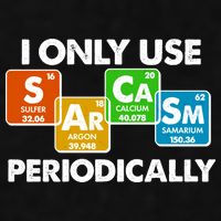 I Only Use Sarcasm Periodically Funny Science Ladies PosiCharge Tri-Blend Wicking Tank
