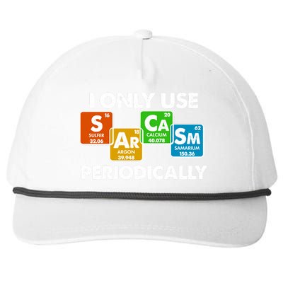 I Only Use Sarcasm Periodically Funny Science Snapback Five-Panel Rope Hat