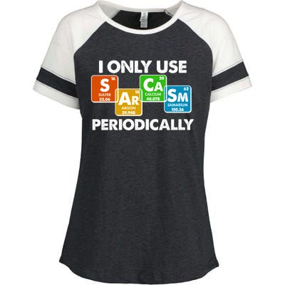 I Only Use Sarcasm Periodically Funny Science Enza Ladies Jersey Colorblock Tee