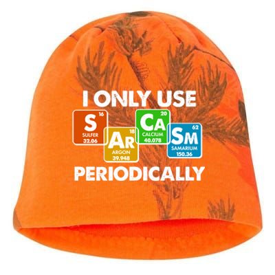 I Only Use Sarcasm Periodically Funny Science Kati - Camo Knit Beanie