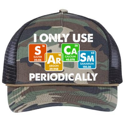 I Only Use Sarcasm Periodically Funny Science Retro Rope Trucker Hat Cap