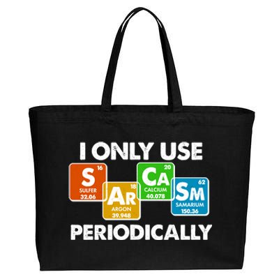 I Only Use Sarcasm Periodically Funny Science Cotton Canvas Jumbo Tote