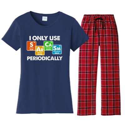 I Only Use Sarcasm Periodically Funny Science Women's Flannel Pajama Set