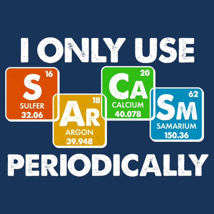 I Only Use Sarcasm Periodically Funny Science Flat Bill Trucker Hat